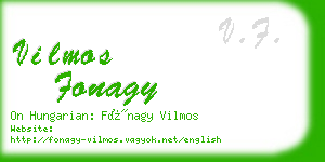 vilmos fonagy business card